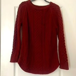 LLbean, fisherman’s cable knit sweater M
